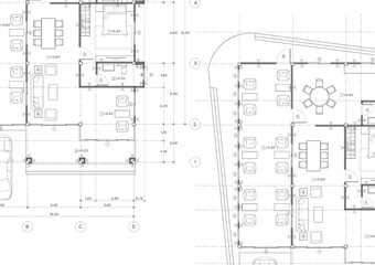 Floor plan designed building on the drawing.