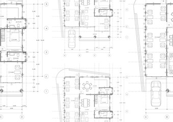 Floor plan designed building on the drawing.