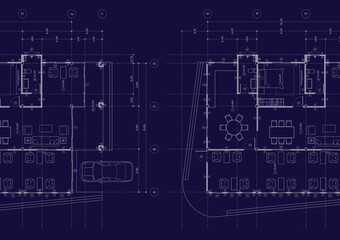 Floor plan designed building on the drawing.
