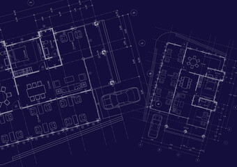 Floor plan designed building on the drawing.