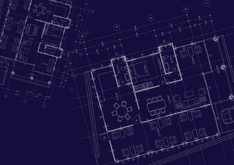 Floor plan designed building on the drawing.