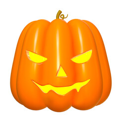 3d isolated cute Halloween pumkin
