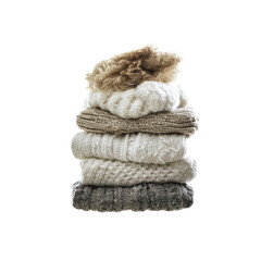 Stack of Knitted Sweaters
