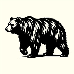 Obraz premium Bear animal Silhouette Vector Illustration