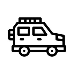 sport utility vehicle line icon
