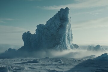 melting iceberg at arctic