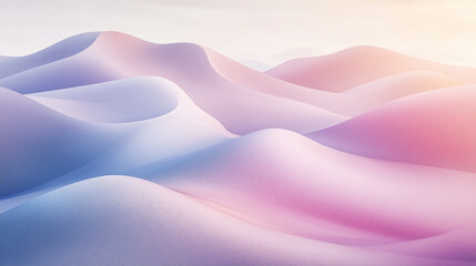 Obraz premium Abstract pastel landscape with rolling hills forming a colorful pattern