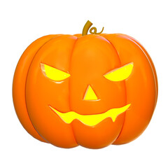 3d isolated cute Halloween pumkin