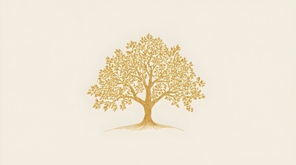 Fototapeta premium Elegant Golden Tree of Life Nature