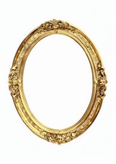 Elegant antique gold oval frame