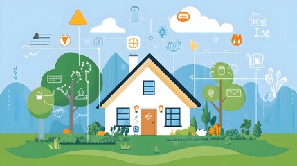 Cozy Eco-Friendly Residential Home in Sustainable Landscape