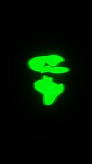 Abstract Neon Light Shapes on Black Background