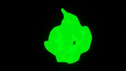 Neon Light Wave on Black Background