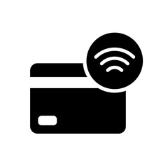 Nfc card icon. Wireless payment.