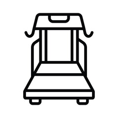 Treadmill icon line vector design in trendy style