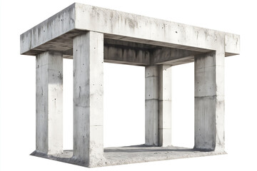 Illustration of concrete structure, isolated