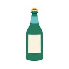 Illustration of a beer bottle isolated on a white background