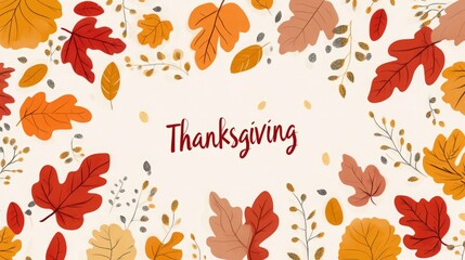 Obraz premium Autumn Leaves Border with 