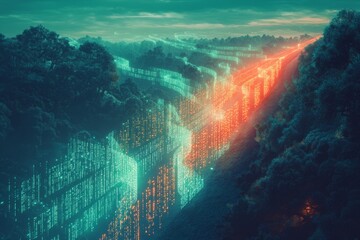 Fototapeta premium Encrypted Reality, Data Privacy