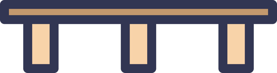 Side view of a storage pallet showing its structure and support beams.