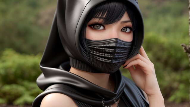 hief, mask, woman, person