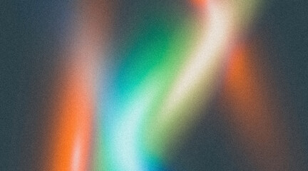 Grainy gradient background orange red green gray white abstract glowing neon color wave black backdrop, noise texture banner poster header design, banner