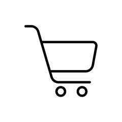 Supermarket shopping cart icon
