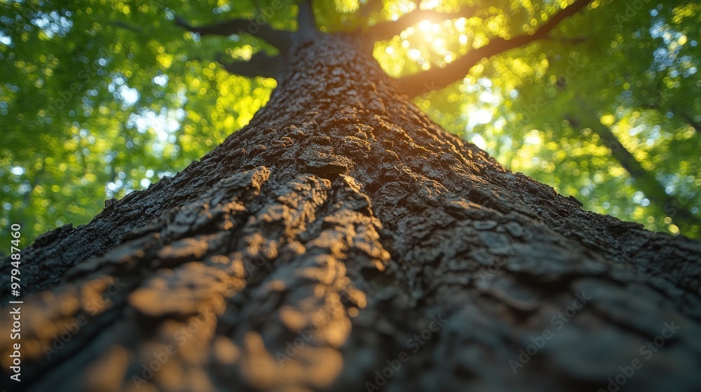 Poster up close and personal with a tree