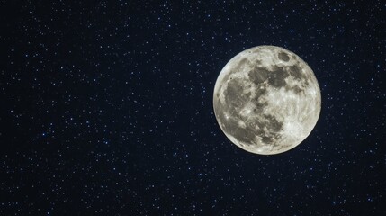 Full Moon Over Calm Sea