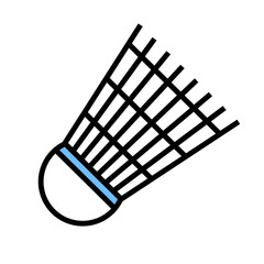 Badminton shuttlecock icon. Badminton equipment. Vector.