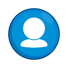 Blue Circular User Profile Icon.
