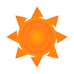 Bright and Radiant Orange Sun Icon