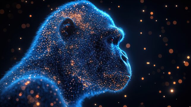 Digital Gorilla Portrait