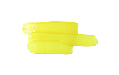 Yellow brush isolated with transparent image.