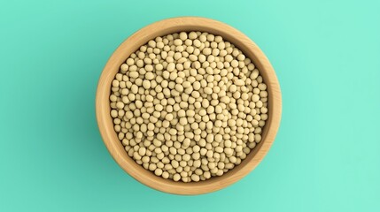 Mung bean legume Vigna radiata on wooden bowl healthy raw food organic farm