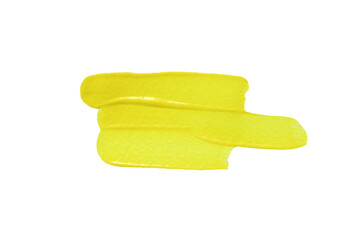Yellow brush isolated with transparent image.