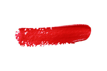 Red brush isolated with transparent image.