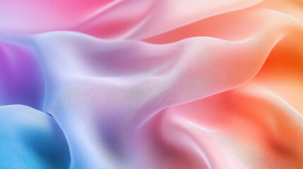 Obraz premium Abstract flowing fabric with vibrant colors and soft texture, concept of fluidity and movement