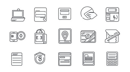 Payment wallet line icons. Set of Accept money transfer, Pay with Phone and Credit card by mail icons. Online payment, Dollar exchange and Fast money send. Private pay, Cash and Wallet. Vector
