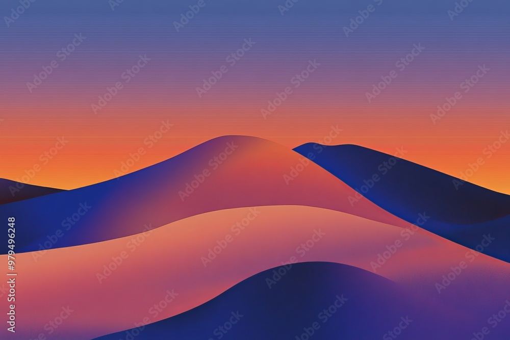 Poster background with curved lines and gradient colors blending together in an abstract illustration