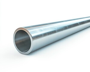 A long silver pipe with a hole in the middle