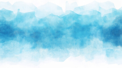 A blue and white watercolor painting with a blue line