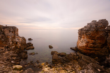 Kandira Barganl Bay Kocaeli. It is one of the wonders of the Black Sea, which sometimes becomes rough, on the Kandra shores.