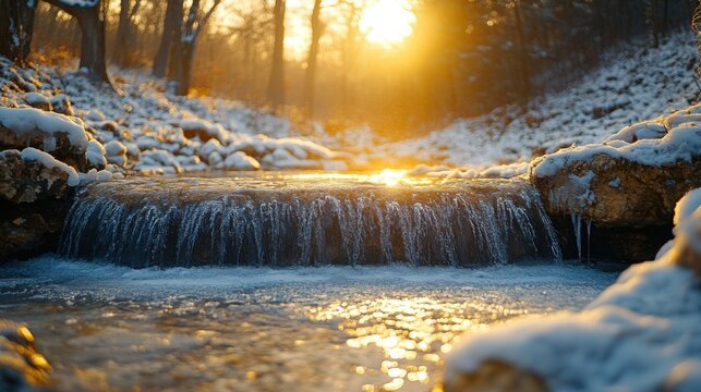 Majestic Frozen Waterfall with Glistening Icicles Captured by Nikon Z7 II with 24mm Lens