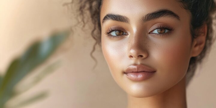 Stylish Beauty with Glowing Skin - Powered by Adobe