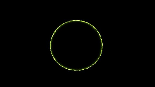 kryptonite ring against dark background. Animation. 3D ring on black animating ,