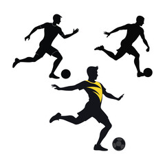 Footboll player sihlouette 