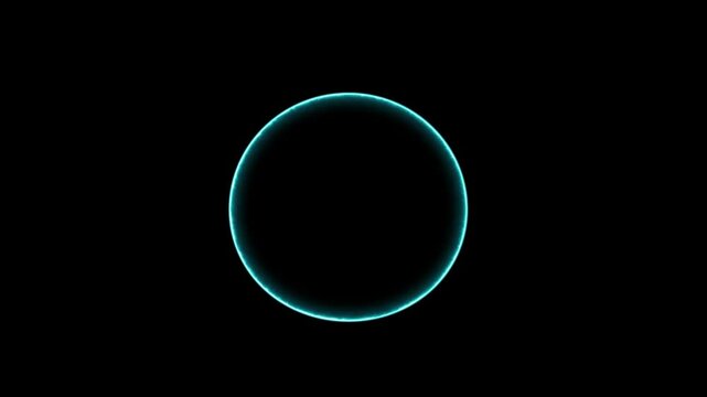 protocol ring against dark background. Animation. 3D ring on black animating ,