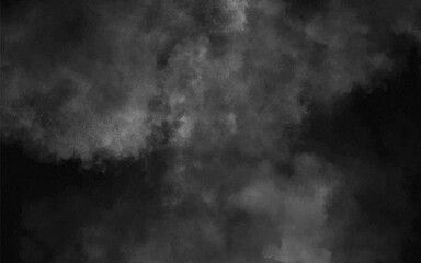 Abstract black and white realistic smoke clouds with shadow overlay effect background. Mystery dark background with spooky white light and fog. Vector illustration of smoky mist toxic vapor on floor.