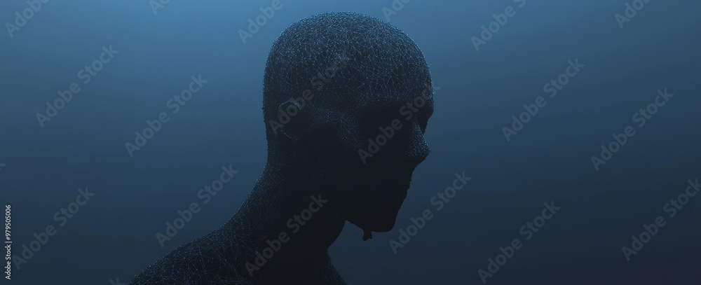 Poster science and social concept with futuristic connection structure background. abstract stock dna techn